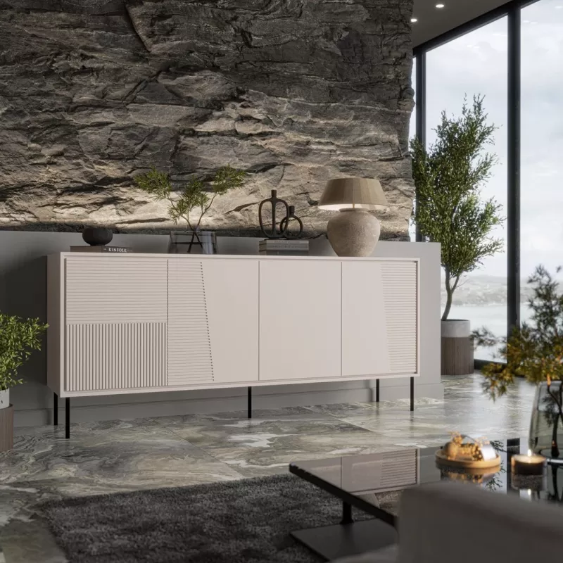 4D komoda ABI 200x45x88 kašmyro matinis