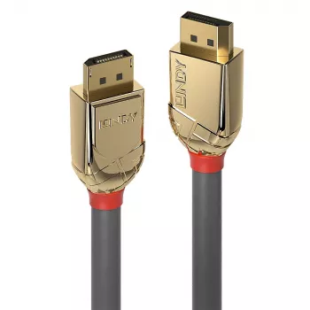 Lindy 20m DisplayPort 1.2 laidas, Gold Line, 20 m, DisplayPort, DisplayPort, patinas, patinas, 4096 x 2160 pikselių