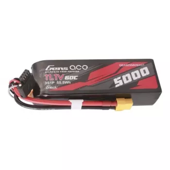 Gens ace G-Tech 5000mAh 11.1V 60C 3S1P trumpo dydžio Lipo akumuliatorius su XT60 kištuku