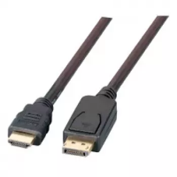 EFB-Elektronik DisplayPort / HDMI laidas Full HD, A-A St-St, 3 m, juodas