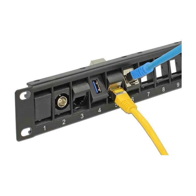 Patch panel DeLOCK 43340 19 inch 24 prievadų su sukamaisiais Keystone lizdais