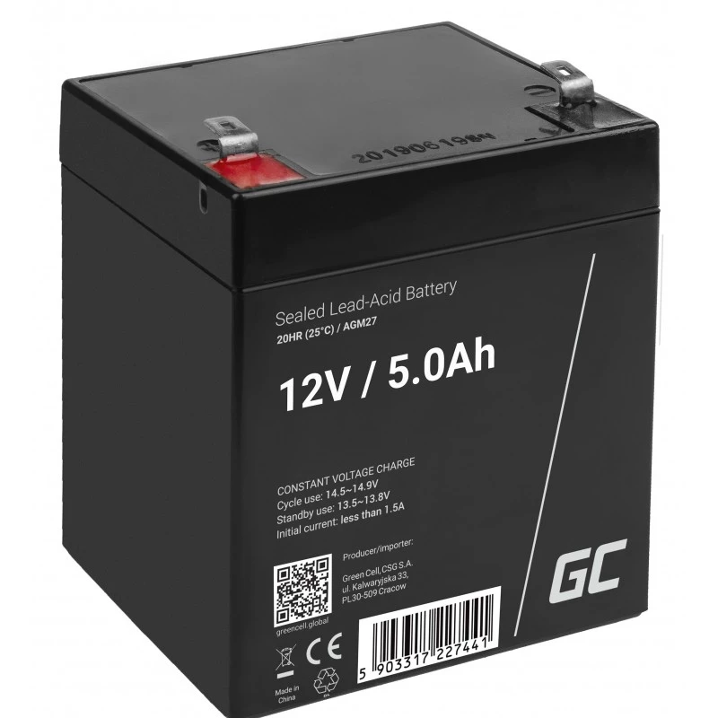 Green Cell AGM27 UPS baterija sandarus švino rūgšties (VRLA) 12 V 5 Ah