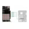 PCI Express x16 kortelė DeLOCK 90050 su 4 M.2 NVMe lizdais