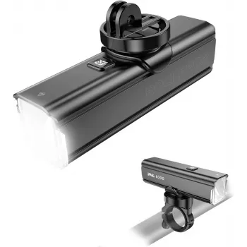 Rockbros RHL1000 24610002001 1000 lm priekinis dviračio žibintas + USB-C į USB-A laidas, juodas