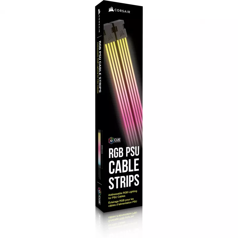 iCUE ARGB PSU kabelių juostos, LED juostelės 2x 240 mm, maitinimo šaltinio kabeliams