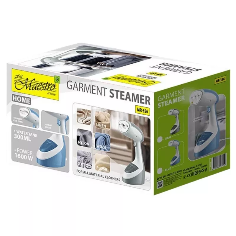 Garų lygintuvas Maestro MR-356-GREY, 1600 W, pilkas