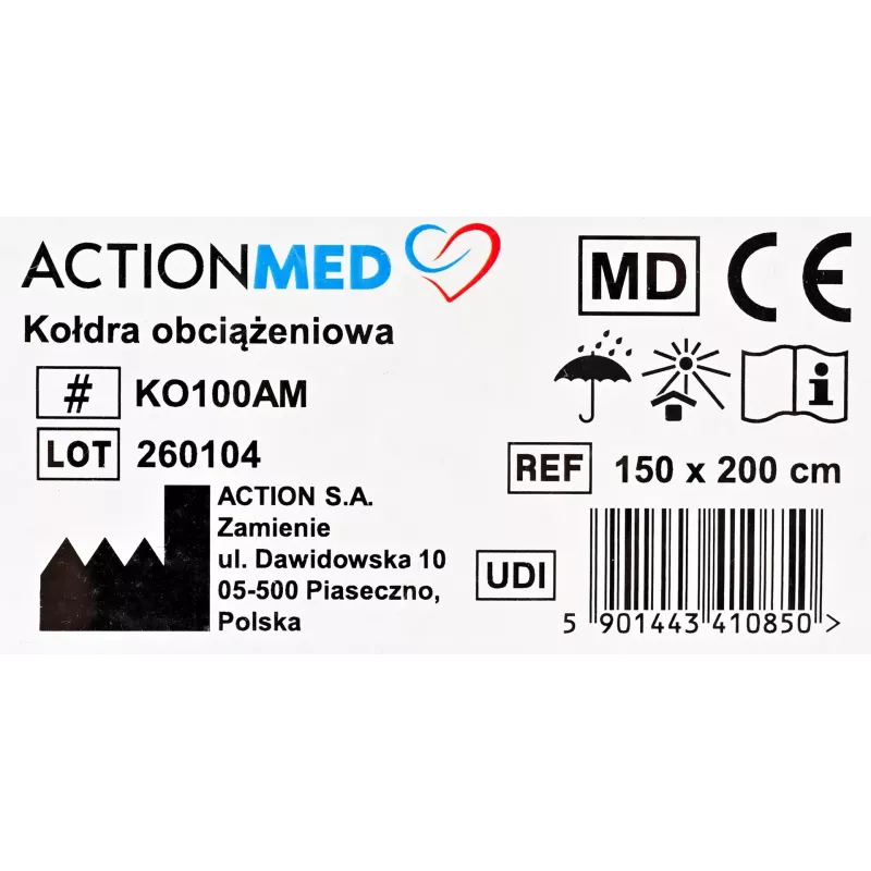 Svertinė antklodė ActionMed KO100AM – terapinė spaudimo antklodė miegui
