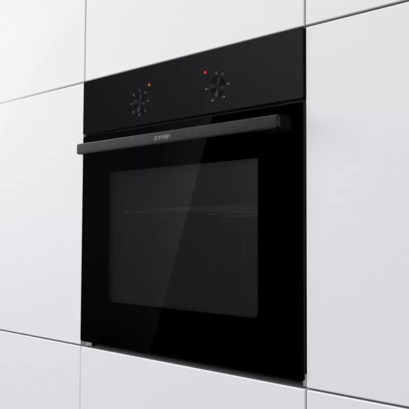 Gorenje orkaitė BO6615E01B | 60 L | elektrinė | EnamelClean | Push-pull mygtukai | juoda