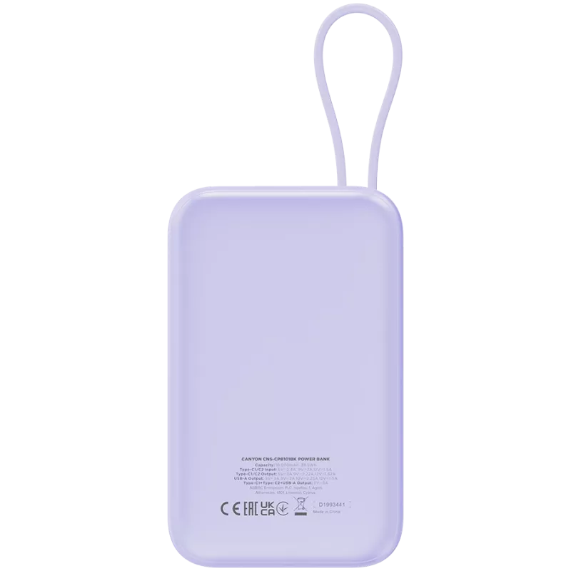 Nešiojamas maitinimo blokas CANYON OnPower 101 10000 mAh