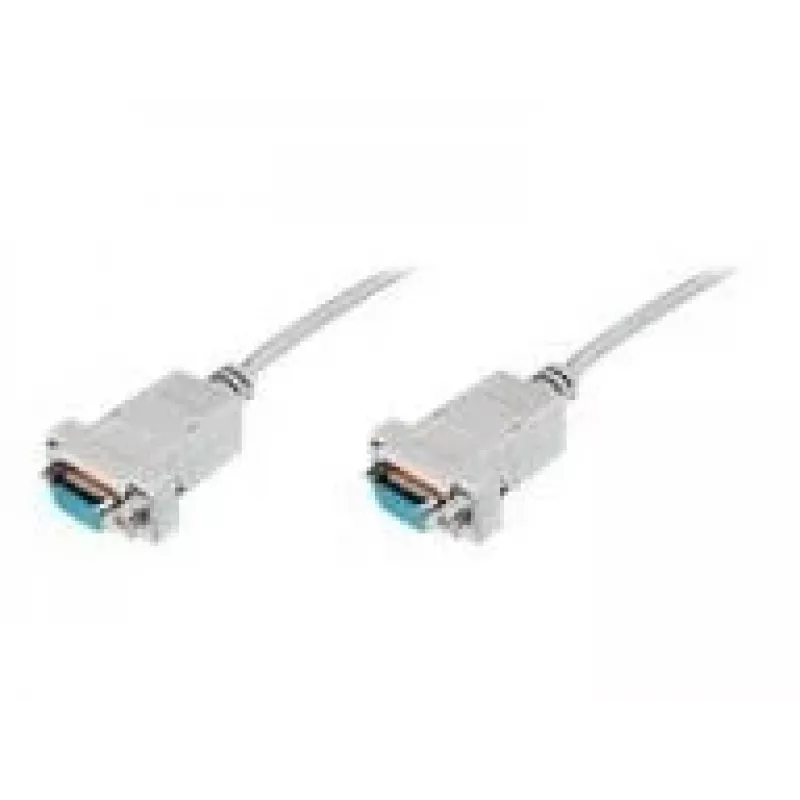Assmann Zero-Modem jungiamasis kabelis, D-Sub9 F/F, 3,0 m, snap-hoods, be (AK-610100-030-E)