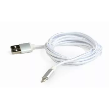 Lightning laidas Gembird CCB-MUSB2B-AMLM-6-S 1.8m sidabrinis
