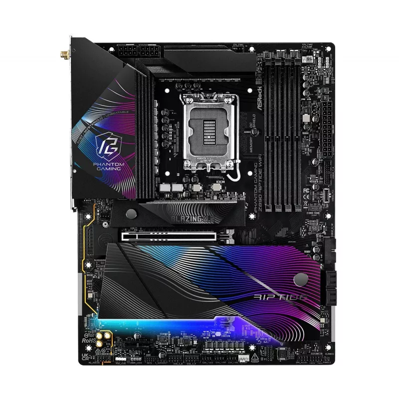 Motininė plokštė ASRock Z890 Riptide WiFi — Intel Z890, LGA1851, ATX, DDR5, 4 DIMM, Wi‑Fi 7, 2.5Gb LAN, Thunderbolt 4