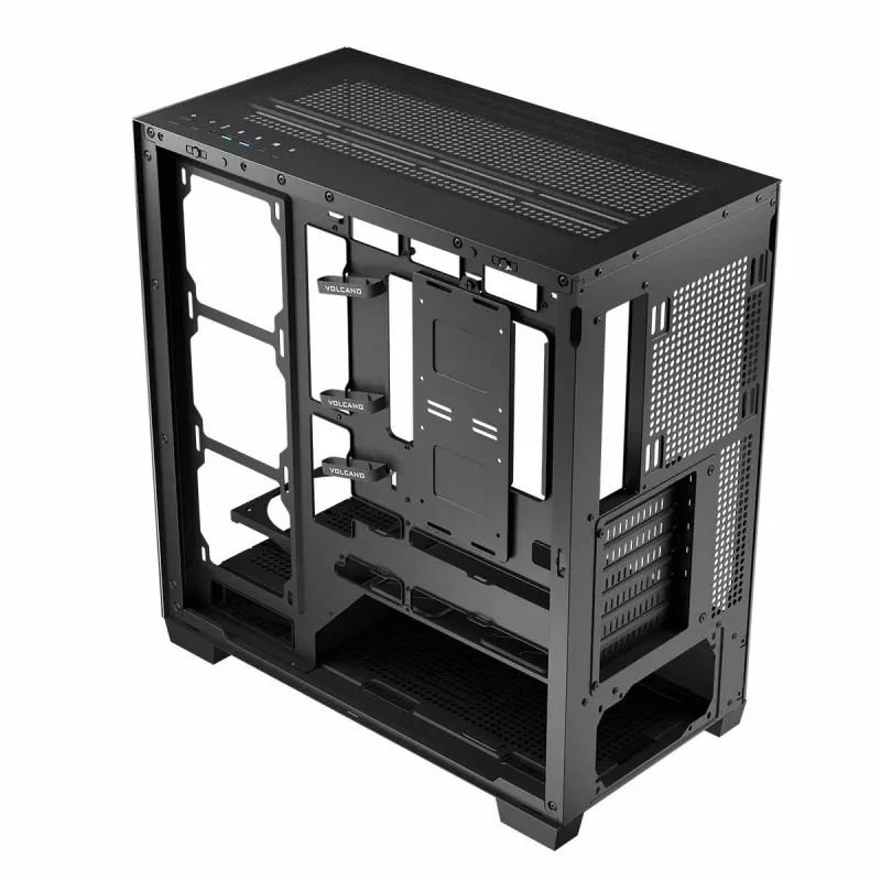 Korpusas MODECOM Volcano Stellar NF ATX midi tower, grūdintas stiklas, juodas, palaiko ATX/micro ATX, GPU iki 420mm, CPU aušintuvas 175mm