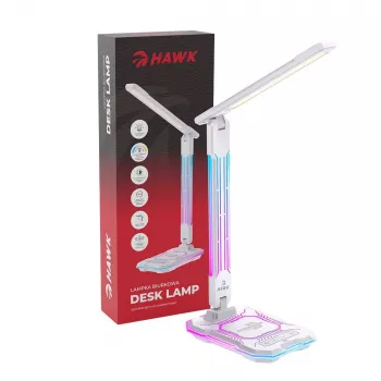 Stalinė lempa Hawk HW-LAMP04 White LED reguliuojama, balta, reguliuojama galvutė ir rankena