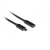 Lanberg CA-USBE-20CC-0015-BK USB-C pratęsimo kabelis M/F, USB 3.2 Gen 1, 1,5 m, juodos spalvos