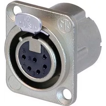 Neutrik NC6FD-LX - 26 mm - 34 mm - 31 mm - sidabrinė - IEC 61076-2-103 - IEC 68-2-20 - UL 94 HB - IP40