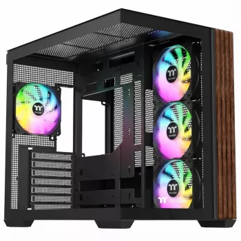 Korpusas vidutinis bokštas THERMALTAKE S380 TG ARGB Juodas su grūdintu stiklu ir ARGB apšvietimu