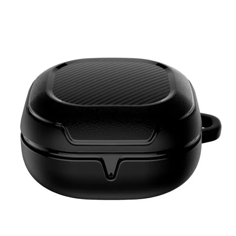 Tech-Protect Rough Carbon apsauginis dėklas Samsung Galaxy Buds 2 Pro/2/Live/Pro įkrovimo dėklui, juodas