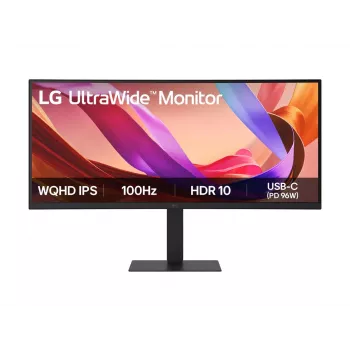 LG 34 colių 21:9 UltraWide WQHD (3440x1440) IPS Monitor HDR10 su sRGB 99 % (Tip.), Visapusė USB-C jungtis