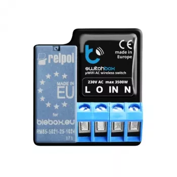 Belaidė relė SwitchBox blebox SwitchBox juoda