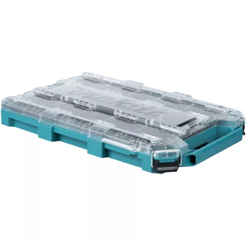 MAKTRAK Organizer Flat M, įrankių dėžė Mėlyna / permatoma, permatomas dangtis