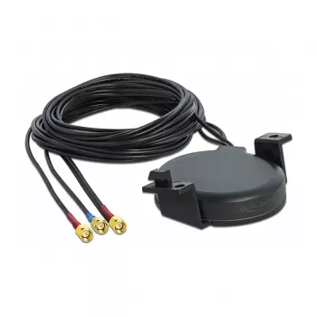 Antena DeLOCK LTE MIMO GNSS 3 x SMA kištukas RG-174 3 m lauko juoda