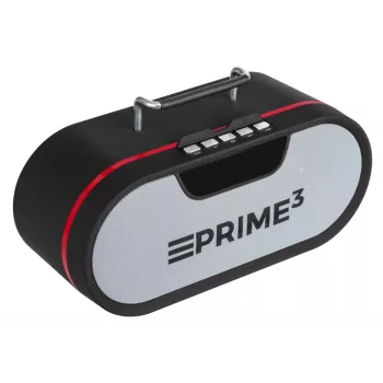 Nešiojamas radijo imtuvas PRIME3 APR81 – FM, 12W RMS, MicroSD, 3600 mAh baterija, pilka