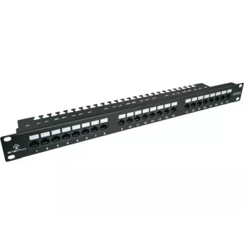 Pataisų skydas Alantec PK001 24 prievadų UTP Cat.6 1U 19 colių – 24x RJ45, U/UTP (UTP), juodas