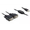 Serijinis kabelis DeLOCK 2x RS232 / USB 2.0 juodas 61886