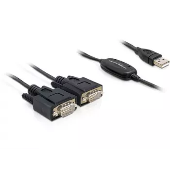 Serijinis kabelis DeLOCK 2x RS232 / USB 2.0 juodas 61886