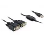 Serijinis kabelis DeLOCK 2x RS232 / USB 2.0 juodas 61886