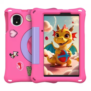 Planšetinis kompiuteris vaikams UleFone Tab A9 Pro Kids, 4 GB RAM, 128 GB atminties, LTE, rožinė