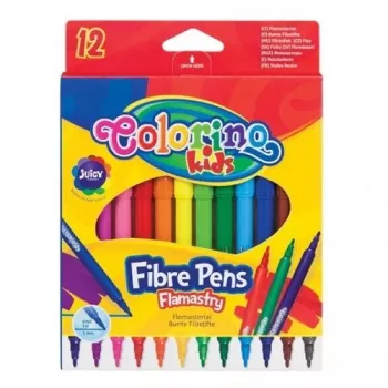 Colorino Kids rašikliai su pluoštiniu antgaliu 12 spalvų