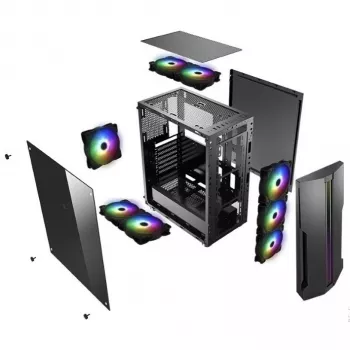 Korpusas Xilence Performance C XILENT BLADE X512.RGB Midi Tower Juodas