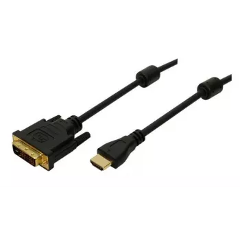 Logilink - Adapterkabel - HDMI weiblich zu DVI-D männlich - 5 m - Doppelisolierung - Schwarz (CH0015)