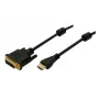 Logilink - Adapterkabel - HDMI weiblich zu DVI-D männlich - 5 m - Doppelisolierung - Schwarz (CH0015)