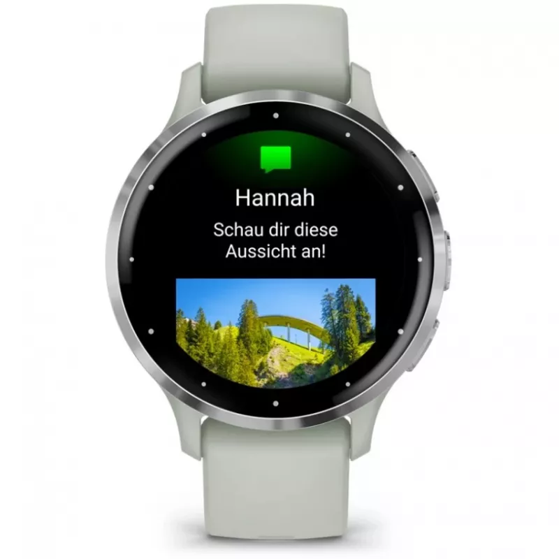 Garmin Venu 3S 3,05 cm (1,2 inch) AMOLED 41 mm skaitmeninis jutiklinis ekranas 390 x 390 pikselių pilka, sidabrinė Wi-Fi GPS