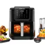 Kaitintuvo oro gruzdintuvė Rommelsbacher FRH 1700 Single 8 L 1700 W su 10 programų ir LED ekranu