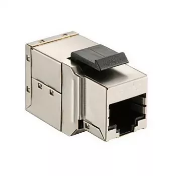 Apsaugotas Cat6 Keystone Inlinis Jungiklis 8 vnt. rinkinys, EQUIP — Plokščios konstrukcijos, RJ-45, 17×35.5×24.4 mm, sidabrinis