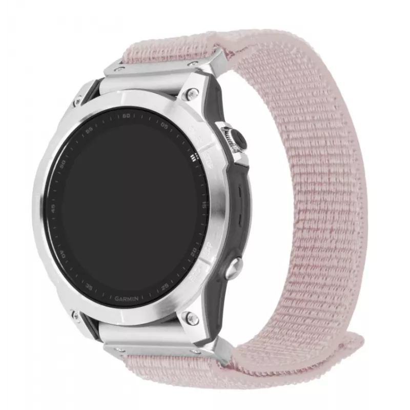 Fixed Sporty Strap Garmin QuickFit 22mm | 160-210 mm | Rožinis auksas | Nailonas