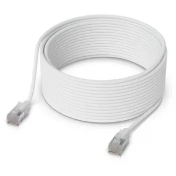Tinklo kabelis Ubiquiti UACC-Cable-Patch-EL-C6A-15M-W RJ-45 Cat6a 15 m permatomai baltas