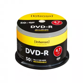 DVD-R Intenso 4,7 GB 16x 50 vnt. (kepurėlė)