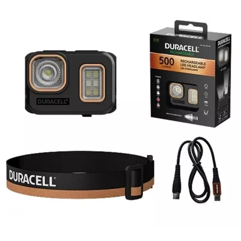Duracell DH500R priekinė lemputė, juoda, oranžinė