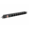 Lanberg PDU-07F-0200-BK 1U horizontalus maitinimo skirstytuvas 7 lizdai 16 A 2 m