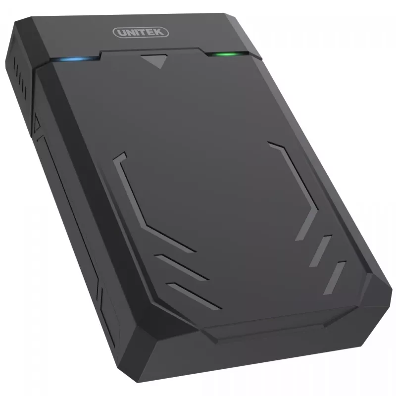 Išorinis HDD/SSD dėklas Unitek Y-3035 – 2.5/3.5 colio SATA, USB 3.2 Gen 1 (USB Type-B), 6 Gbit/s, juodas, su maitinimo adapteriu