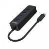 USB šakotuvas Unitek uHUB Q4 — 4 prievadų USB 3.2 Gen 1 (Type-A) šakotuvas, USB-C pagrindinis prievadas, 5 Gbit/s, 10 W, juodas