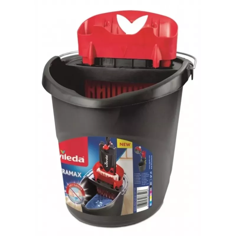 Vileda Ultramax Complete valymo rinkinys su šluote ir kibiru, pilka