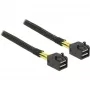 Delock vidinis SAS kabelis - SAS 6Gbit/s - 4x Mini SAS HD (SFF-8643) į 4x Mini SAS HD (SFF-8643) - 1,0 m - P/N: 62703, 62704 (83387)