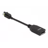 DeLOCK - DisplayPort adapteris - Mini DisplayPort (kištukas) su fiksavimu į DisplayPort (lizdas) - DisplayPort 1.4 - 15 cm - be halogenų, 8K palaikymas - Juoda (65978)