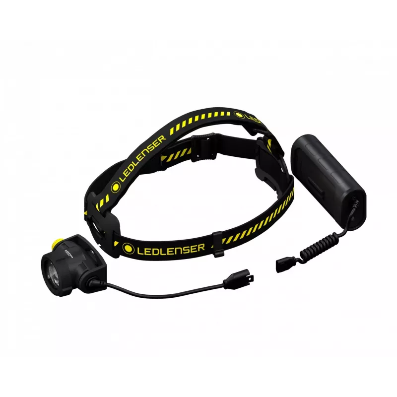 Priekinė lemputė su galvos juostele Led Lenser H15R Work juoda/geltona